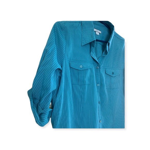 Croft & Barrow SzM Teal Top NWT - Picture 3 of 7